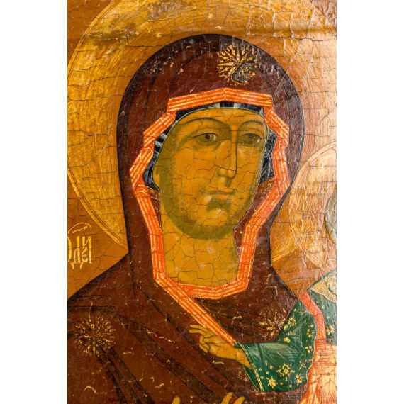 Ikone mit der Gottesmutter von Smolensk (Smolenskaja), Russland, um 1800