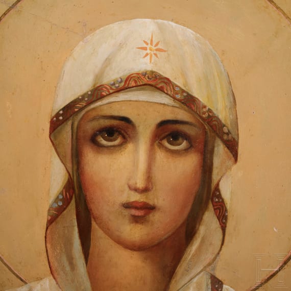 Gro&szlig;e Ikone mit der Gottesmutter des Zeichens, Russland, 20. Jhdt.