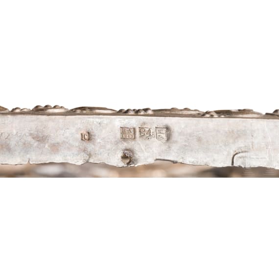 Gro&szlig;formatige Ikone mit der Deesis mit Silberokad, Russland, Woronesch, 1847