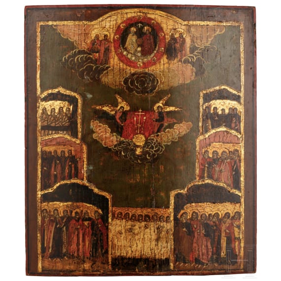 Gro&szlig;e Ikone "Allerheiligen", Russland, um 1800