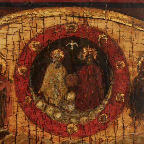 Gro&szlig;e Ikone "Allerheiligen", Russland, um 1800