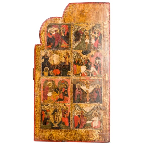 Fl&uuml;gel eines (K&ouml;nigst&uuml;r-)Triptychons, Russland, um 1700