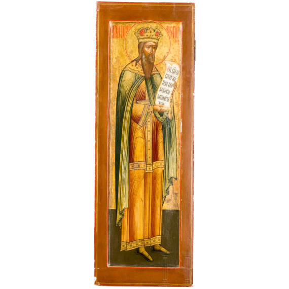 Gro&szlig;e Ikone mit K&ouml;nig Melchisekdek, Russland, 19. Jhdt.