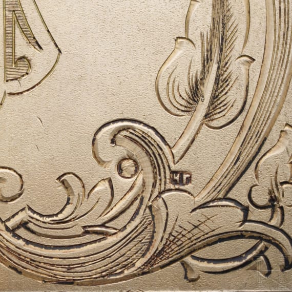 Ikonen-Triptychon mit dem Heiligen Wladimir, Russland, Moskau, Iwan S. Gubkin, um 1890, mit Etui der Firma Olowjanischnikow