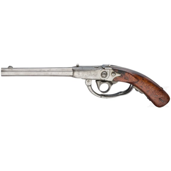 Unterhammer-Kammerlader-Perkussionspistole, D&auml;nemark, datiert 1841 und 1842