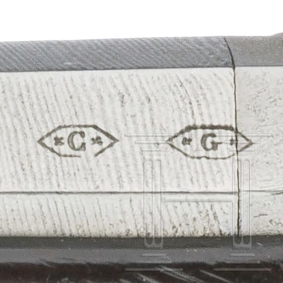Ein Paar Offizierspistolen M 1833, 2. Modell
