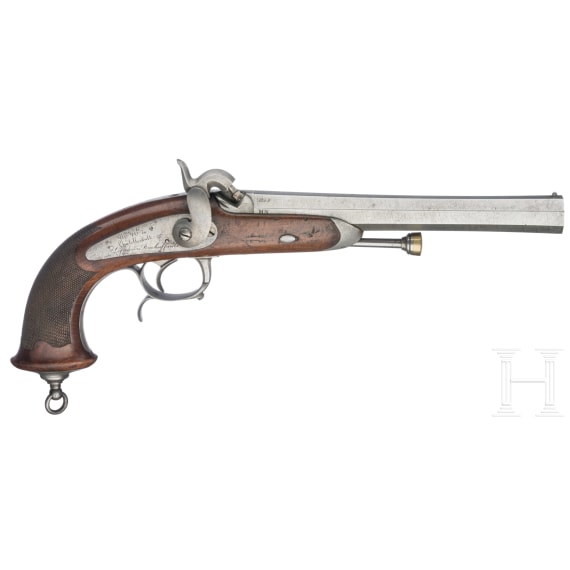 Ein Paar Offizierspistolen M 1833, 2. Modell