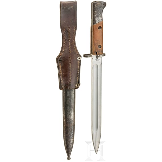 Bajonett WZ 28 "Radom" mit Scheide und Koppelschuh