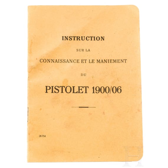 Instruction suisse originale du Pistolet 1900/06