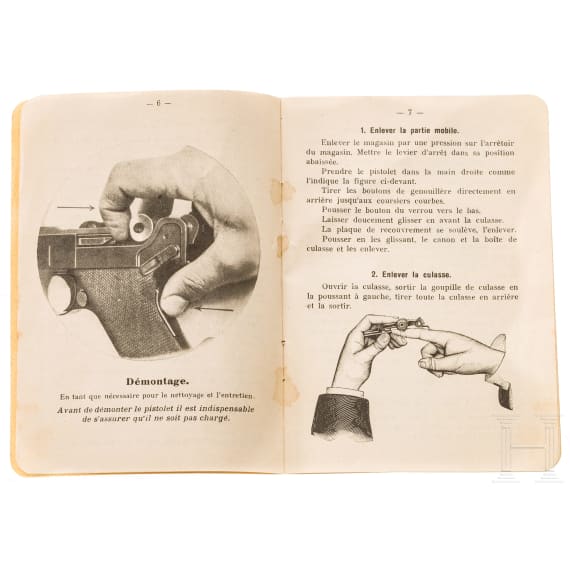 Instruction suisse originale du Pistolet 1900/06
