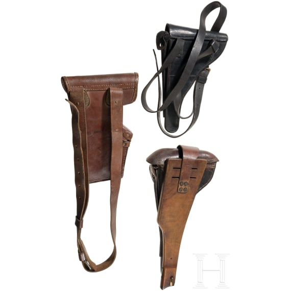 Drei Ordonnanztaschen f&uuml;r Pistolen