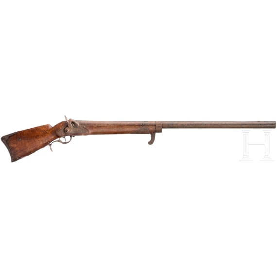Haken-Wallgewehr, Exponat f&uuml;r die Industriemesse 1854 in M&uuml;nchen