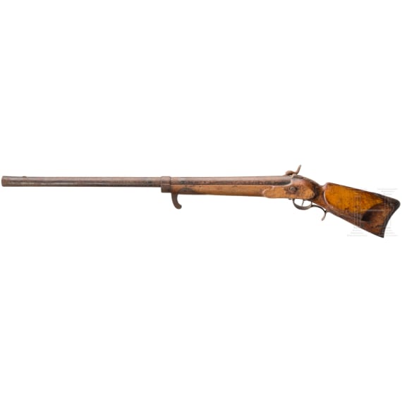 Haken-Wallgewehr, Exponat f&uuml;r die Industriemesse 1854 in M&uuml;nchen