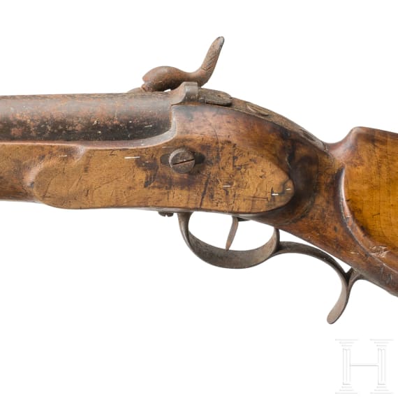 Haken-Wallgewehr, Exponat f&uuml;r die Industriemesse 1854 in M&uuml;nchen