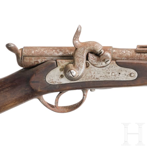 Scharfsch&uuml;tzenb&uuml;chse M 1858/67, Muster III, System Braunm&uuml;hl-Lindner, sog. "Podewills-Gewehr"