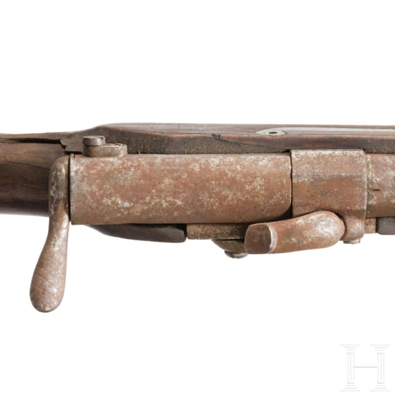 Scharfsch&uuml;tzenb&uuml;chse M 1858/67, Muster III, System Braunm&uuml;hl-Lindner, sog. "Podewills-Gewehr"