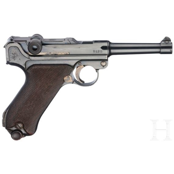 Pistole 08, DWM, 1913, mit Koffertasche