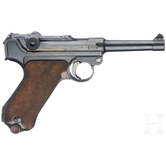 Pistole 08, DWM, 1917, in Tasche