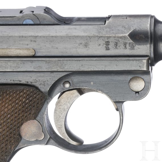 Pistole 08, DWM, 1917, in Tasche