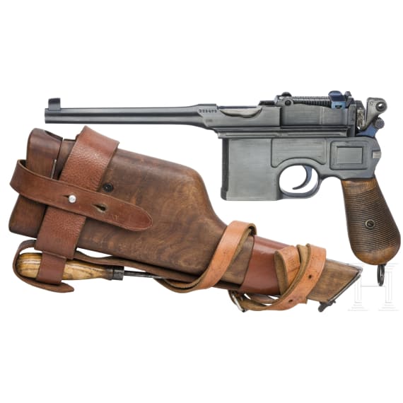 Mauser C 96 "Wartime Commercial" mit kaiserlicher Abnahme und Kasten