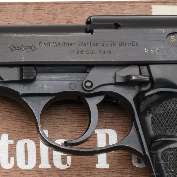 Walther, Mod. P 38, BMI, im Karton, mit Einstecksystem im Kasten