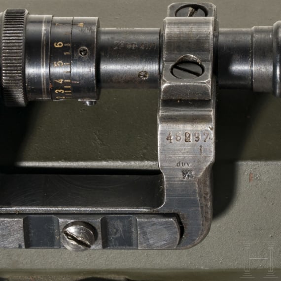 Zielfernrohr 41 mit Montage, in feldgrauem Beh&auml;lter