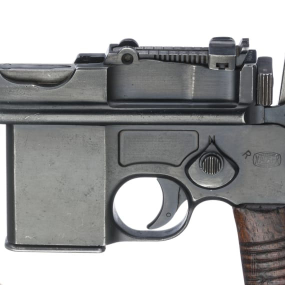 Pistole, Mauser, Mod. 32, mit Anschlagkasten