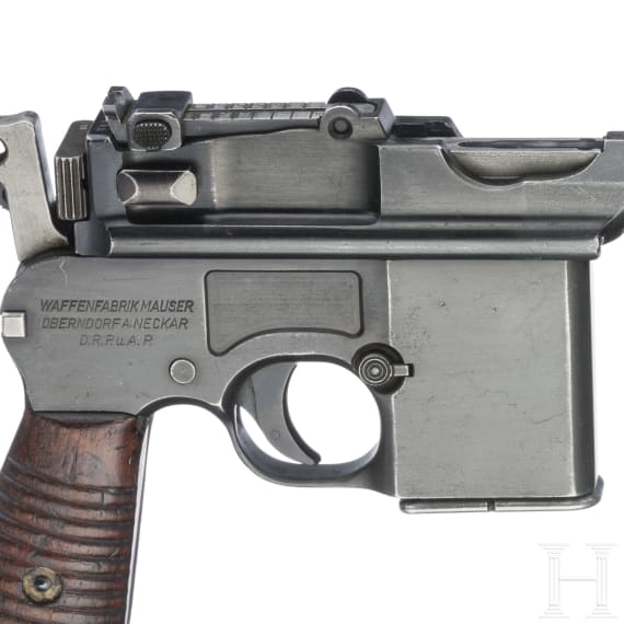 Pistole, Mauser, Mod. 32, mit Anschlagkasten