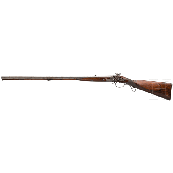 Perkussionsdoppelflinte John Blanch & Son, im Kasten, England, um 1870