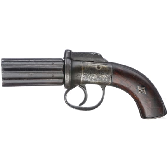 Perkussions-B&uuml;ndelrevolver, Gro&szlig;britannien, circa 1860