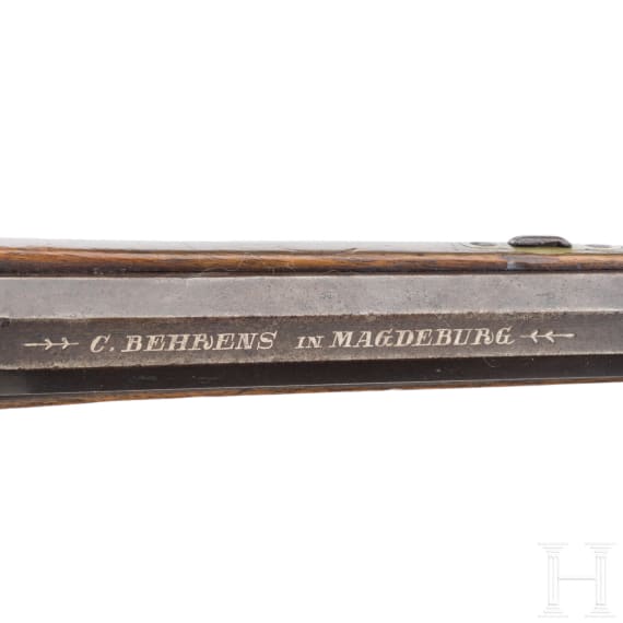 Z&uuml;ndpillenb&uuml;chse, C. Behrens in Magdeburg, um 1840/50