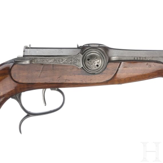 Z&uuml;ndnadelpistole, deutsch, um 1850