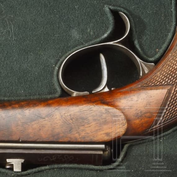 Ein Paar Z&uuml;ndnadelpistolen im Kasten, Franz von Dreyse in S&ouml;mmerda, um 1865