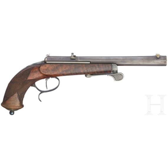 Ein Paar Z&uuml;ndnadelpistolen im Kasten, Franz von Dreyse in S&ouml;mmerda, um 1865