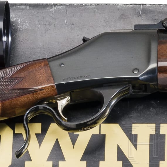 Browning, Mod. 1885, mit ZF, im Karton