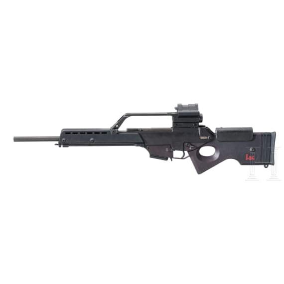 Selbstladeb&uuml;chse Heckler & Koch, SL8, mit Zieloptik und Reflexvisier, im Koffer