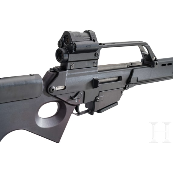 Selbstladeb&uuml;chse Heckler & Koch, SL8, mit Zieloptik und Reflexvisier, im Koffer