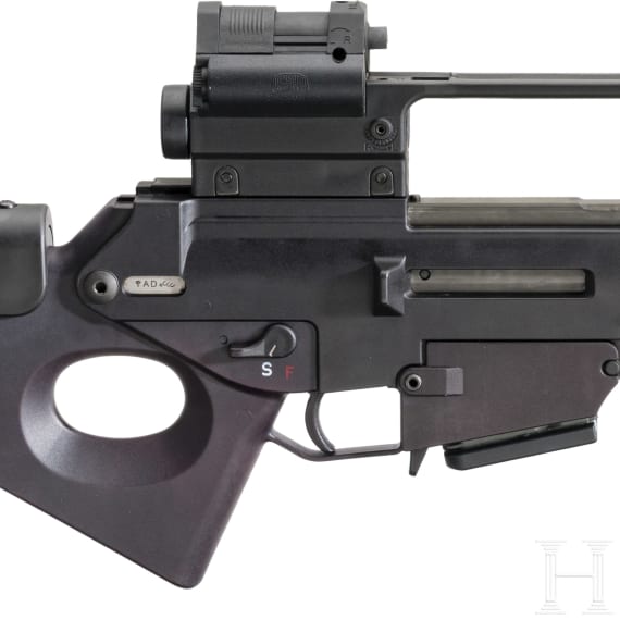Selbstladeb&uuml;chse Heckler & Koch, SL8, mit Zieloptik und Reflexvisier, im Koffer