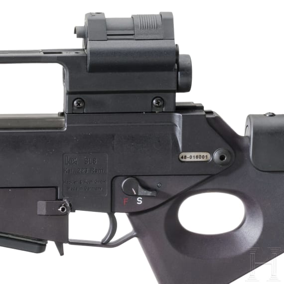 Selbstladeb&uuml;chse Heckler & Koch, SL8, mit Zieloptik und Reflexvisier, im Koffer