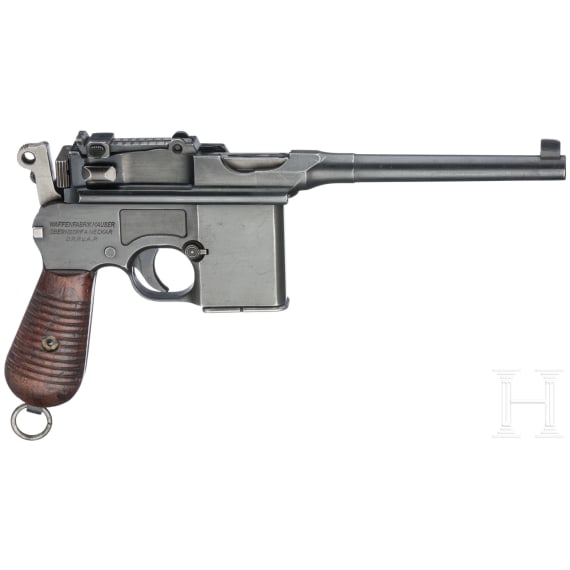 Pistole, Mauser, Mod. 32, mit Anschlagkasten