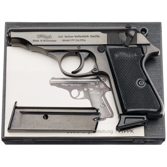 Halbautom. Pistole, Walther Ulm, Mod. PP, Kal. .22l.r.