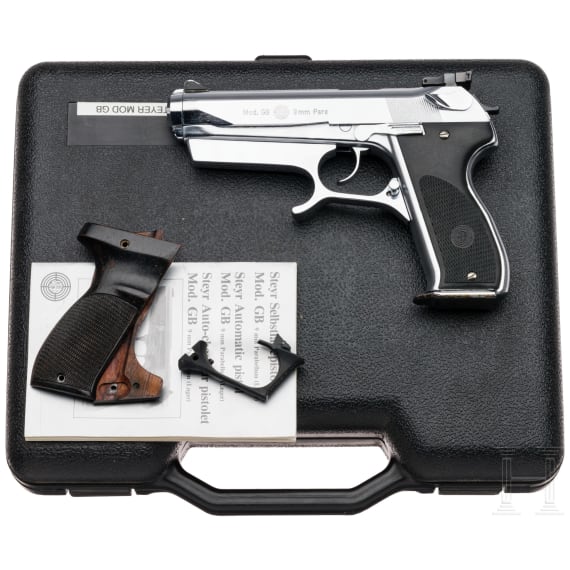 Steyr, Mod. GB, vernickelt, im Koffer