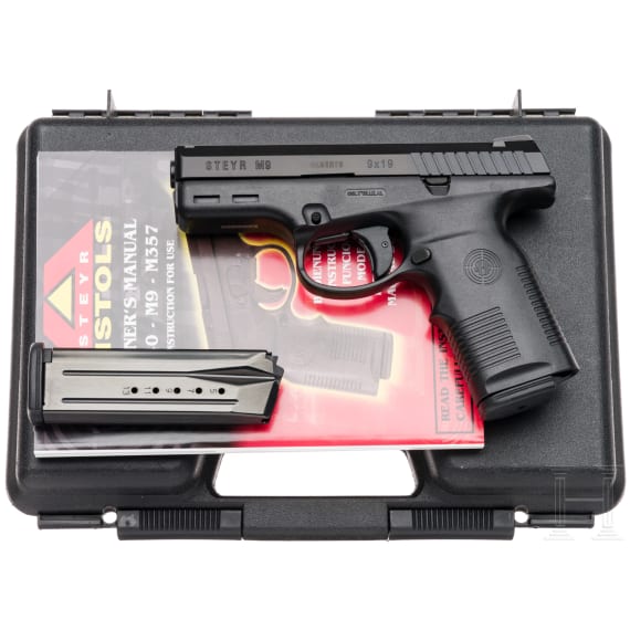 Steyr, Mod. M 9, mit Anschlagschaft, im Koffer