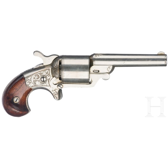 Moore's Front Loading Revolver, vernickelt