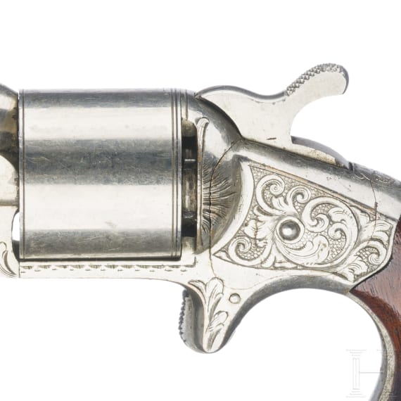Moore's Front Loading Revolver, vernickelt
