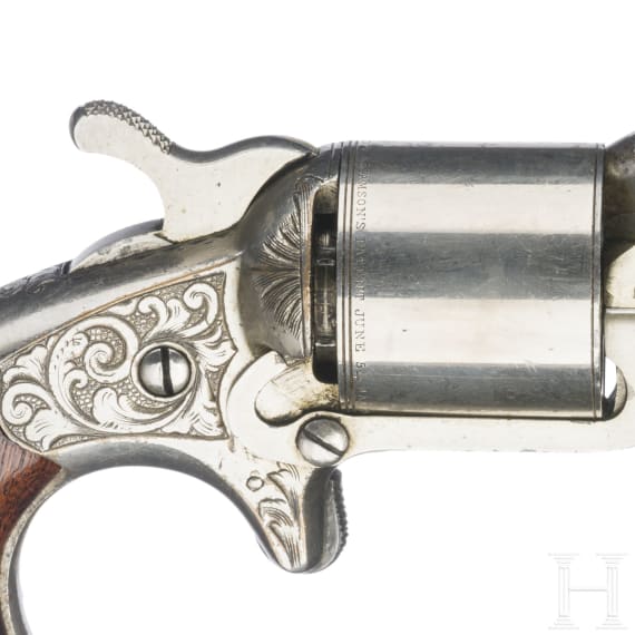 Moore's Front Loading Revolver, vernickelt