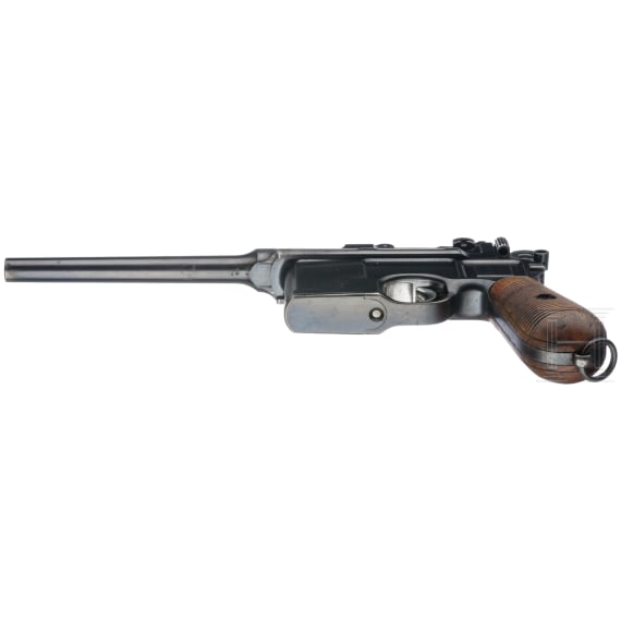 Mauser C 96 "Early Transitional Large Ring Hammer" mit nummerngleichem Kasten