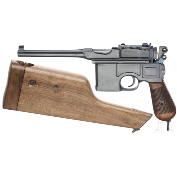 Mauser, Mod. C96, im Anschlagkasten