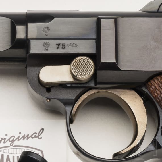 Parabellum, Sportmodell, Mauser, 1. Serie, im Karton