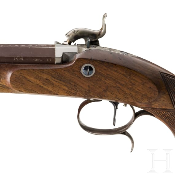A percussion pistol by Hege, Siber a Lausanne, Ulm, 1973